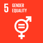 Logotyp för mål nummer fem av FN:s 17 globala målen.