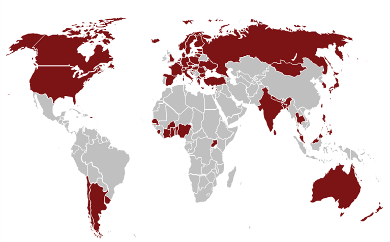 Zonta International är indelat i 31 distrikt och 1 region över hela världen. 